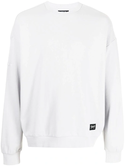 Five Cm Logo Patch Cotton Sweatshirt In Grau