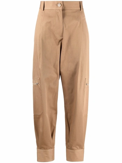 Jw Anderson High-waist Cargo Trousers In Braun