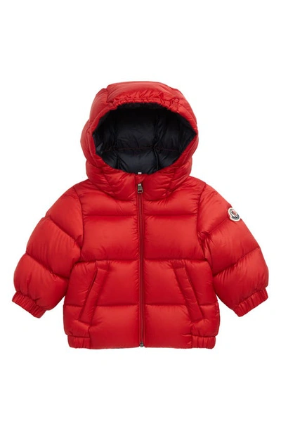 Moncler Kids' New Macaire Hooded Nylon Down Jacket In Красный