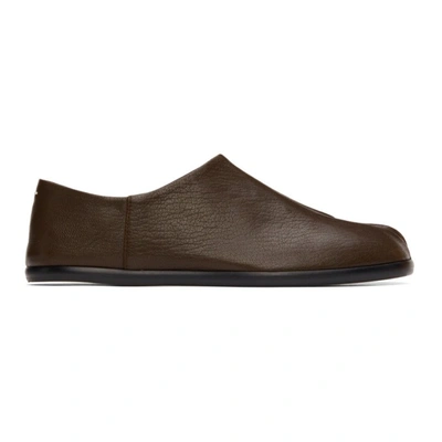 Maison Margiela Ssense Exclusive Brown Tabi Babouche Loafers In T2348 Choco