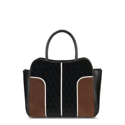 Tod's Sella Bag Small In Black/brown/white