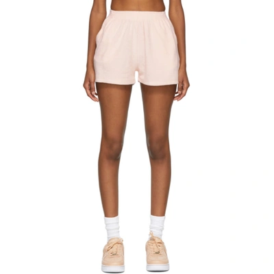 Gil Rodriguez Ssense Exclusive Pink Terry Port Shorts In Guava
