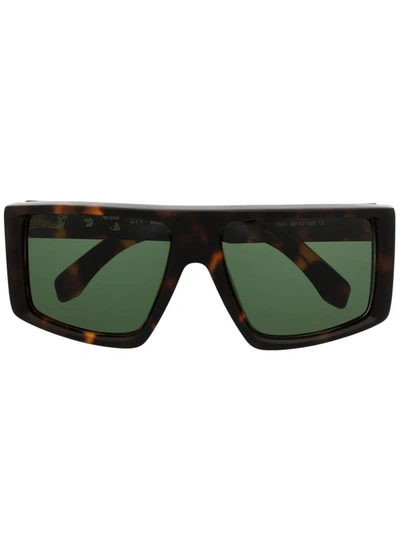 Off-white Tortoiseshell Alps Sunglasses In Brown,green,gold