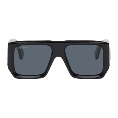 Off-white Black Tropez Sunglasses In 1007 Black Dark Grey