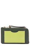 Loewe Leather Card & Coin Case In Green