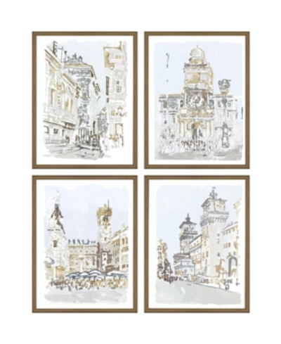 Paragon Picture Gallery Street Scenes 25" X 19" Wall Art Set, 4 Pieces In Multi