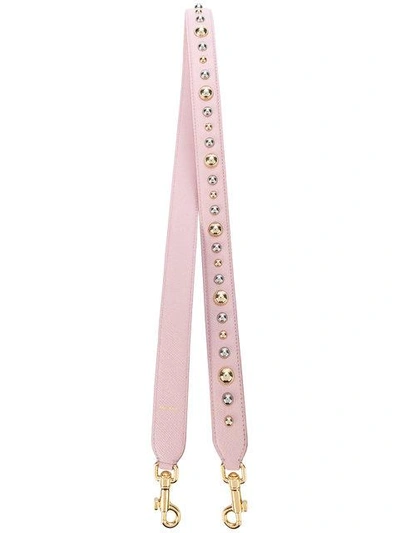 Dolce & Gabbana Studded Bag Strap - Pink