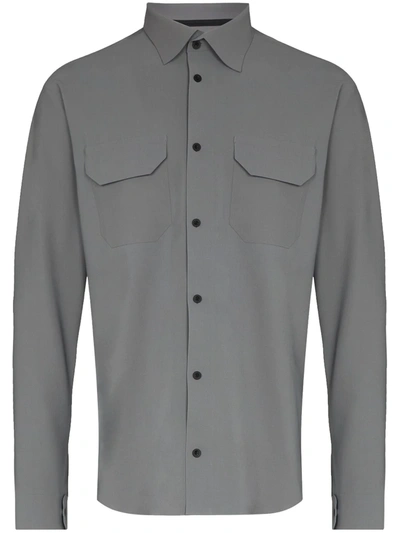 Gr10k Double-pocket Long-sleeve Shirt In Grey