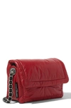 The Marc Jacobs The Pillow Leather Shoulder Bag In Cranberry