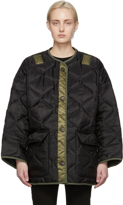 The Frankie Shop Frankie Shop Womens Black Olive Teddy Quilted