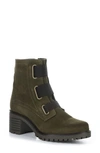 Bos. & Co. Indie Waterproof Bootie In Olive Suede/ Elastic