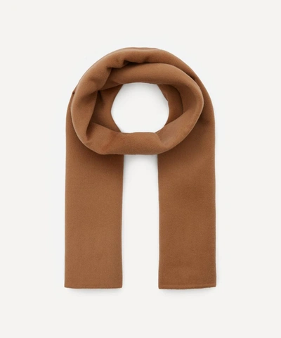 Totême Wool Cashmere Long Double Scarf In Brown