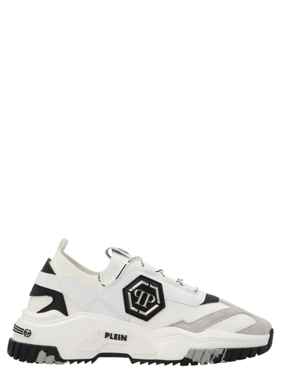 Philipp Plein Predator Vegan Trainer Leather Sneakers In White