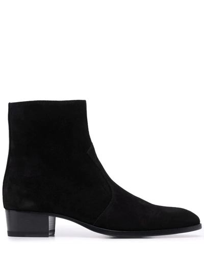 Saint Laurent Zip-fastening Ankle Boots In Black