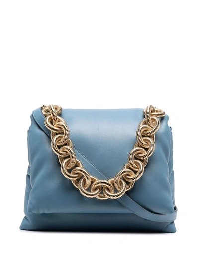 Lanvin Chunky-chain Detail Tote Bag In Blue