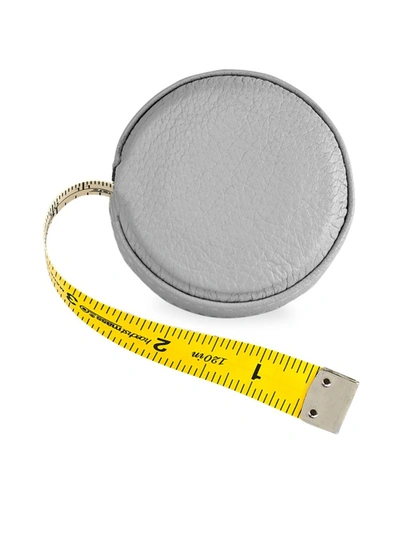 Graphic Image Leather Tape Measure In Grey