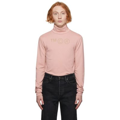 Acne Studios Pink 'trademarked' Turtleneck In Blossom Pink