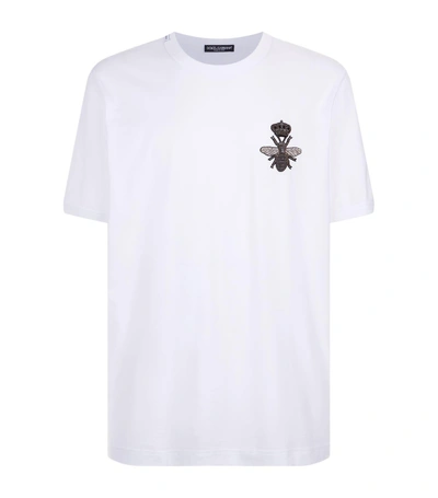 Dolce & Gabbana Bee Embellished T-shirt In Multi