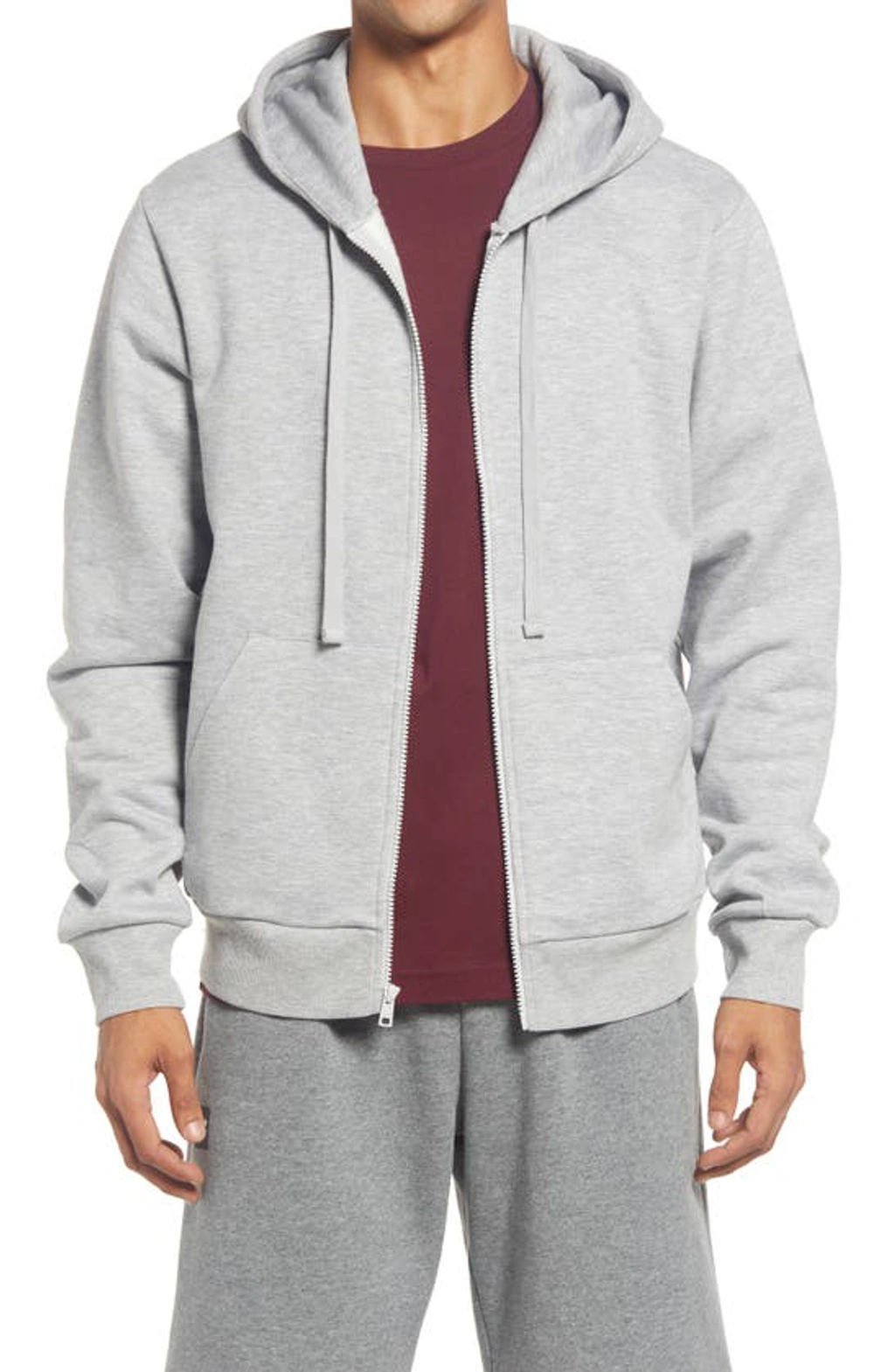 Alo Yoga Everyday Zip Hoodie In Athletic Heather Grey | ModeSens