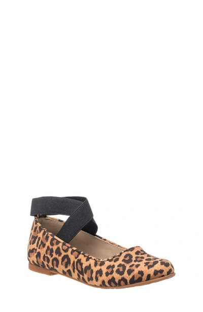 Elephantito Girl's Melissa Leopard-print Crisscross Flats, Toddler/kids In Suede Leopard