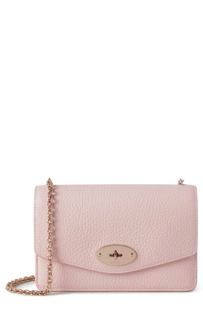 Mulberry Small Darley Leather Clutch In Icy Pink