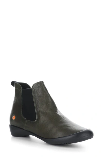 Softinos By Fly London Fary Bootie In 001 Army Smooth Leather