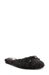 Jessica Simpson Women's Tracee Cozy Slippers Women's Shoes In Black Shearling