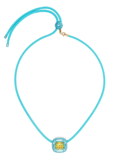 Swarovski Dulcis Pendant Necklace In Blue,yellow