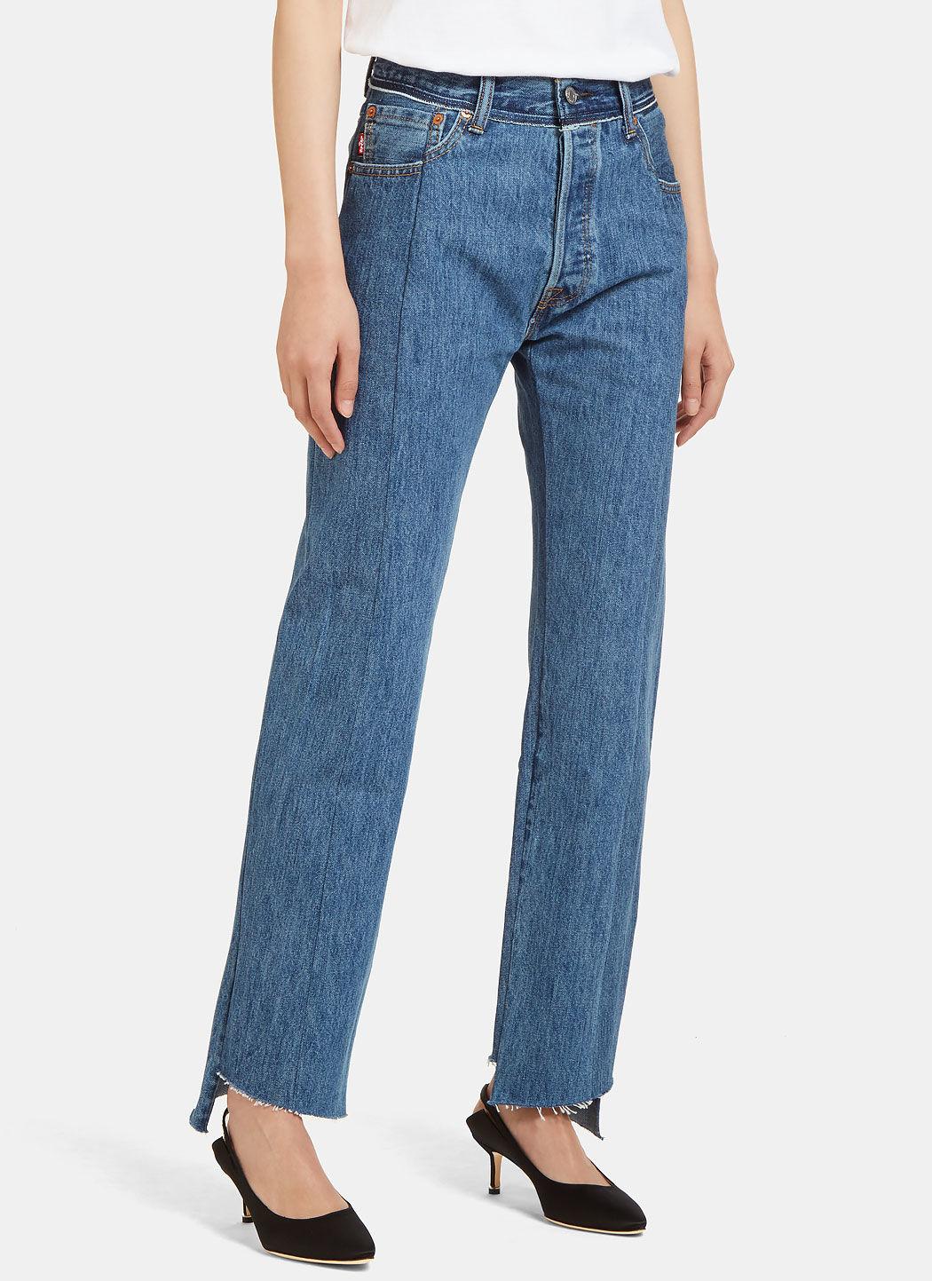 Vetements Levi's Reworked High-waisted Jeans In Blue | ModeSens