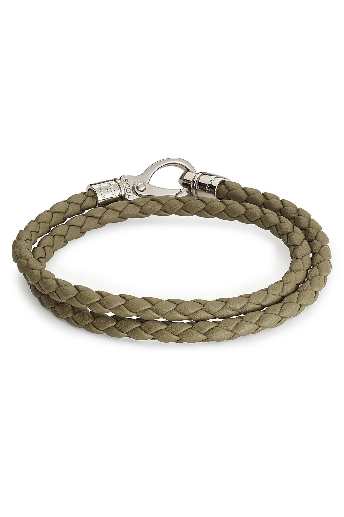 Tod's Leather Bracelet In Green | ModeSens