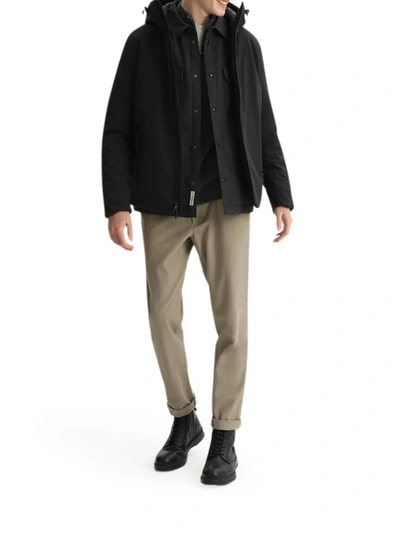 Woolrich Pacific Jacket In Soft Shell In Black