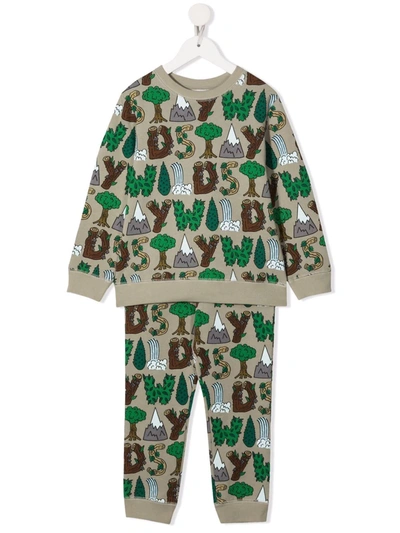 Stella Mccartney Kids' Logo-print Tracksuit Set In Multicolor