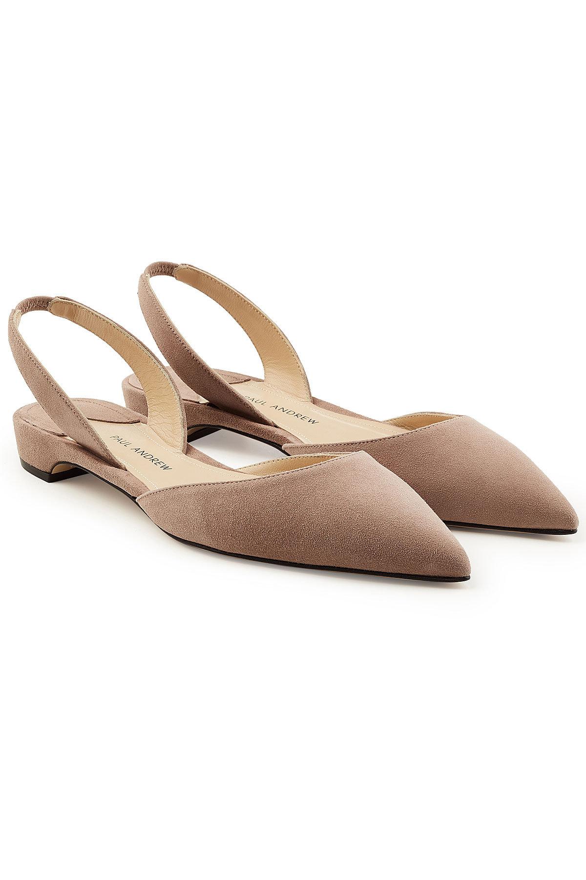 beige suede slingbacks