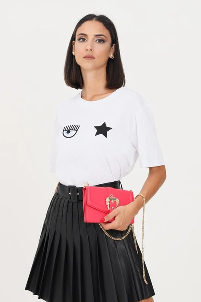 Chiara Ferragni Eye-motif Cotton T-shirt In White
