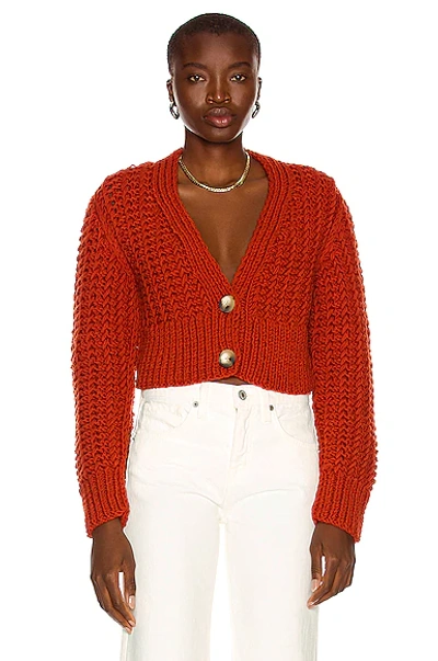 Anna October Sabina Cardigan - Terracotta