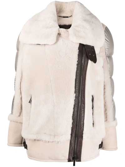 Moorer Escorial-mjo Padded Jacket In Neutrals