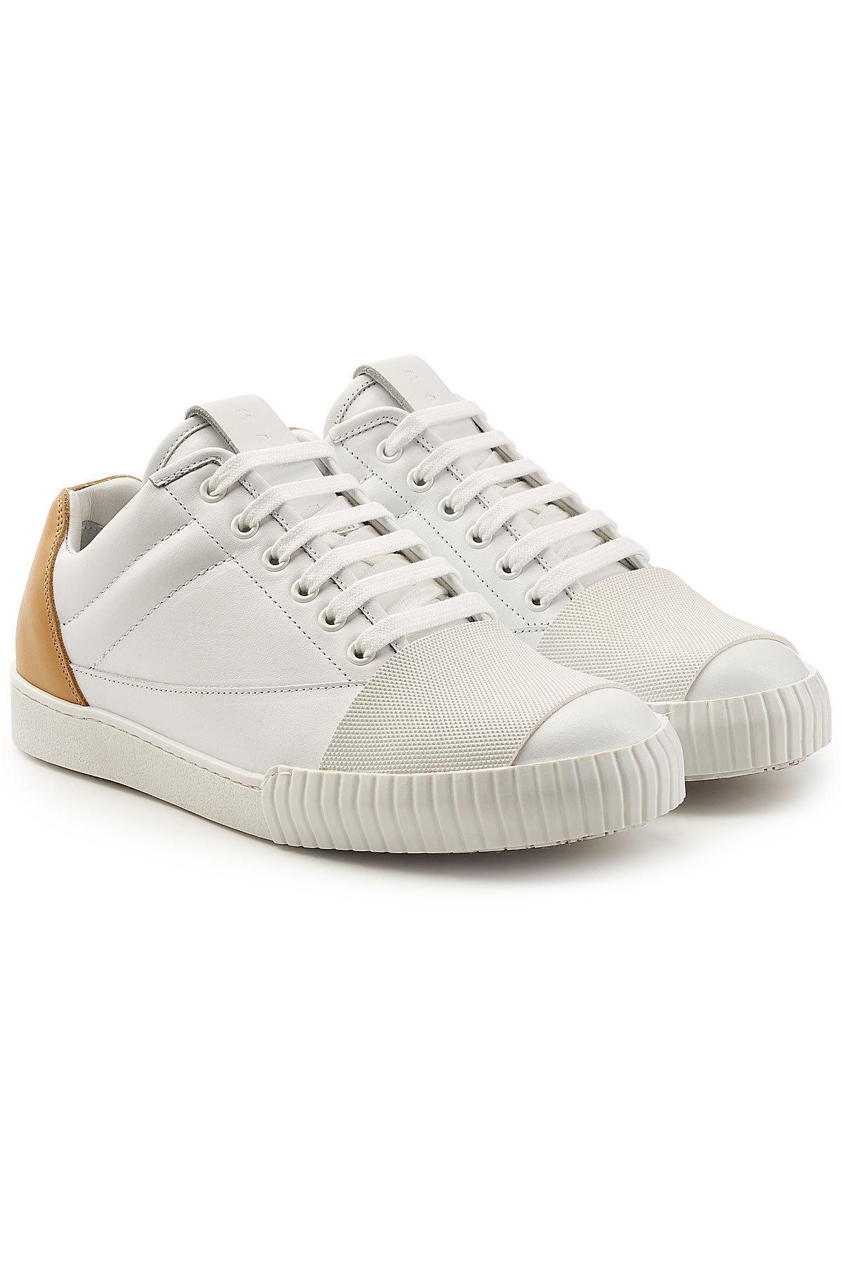 Marni Leather Sneakers In White | ModeSens