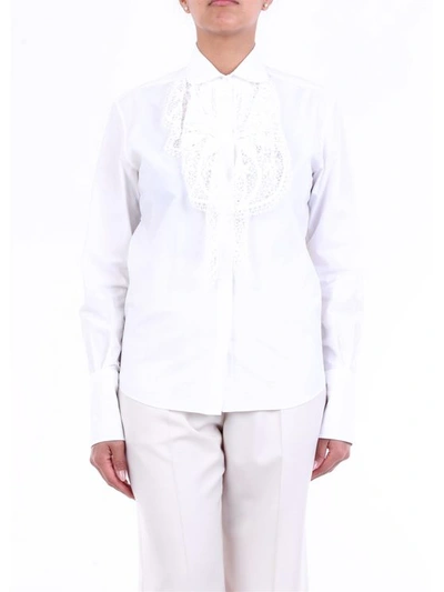 Patou Women's  White Cotton Blouse