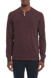 Rag & Bone Men's Standard Issue Slub-knit Basic Henley In Mohagany