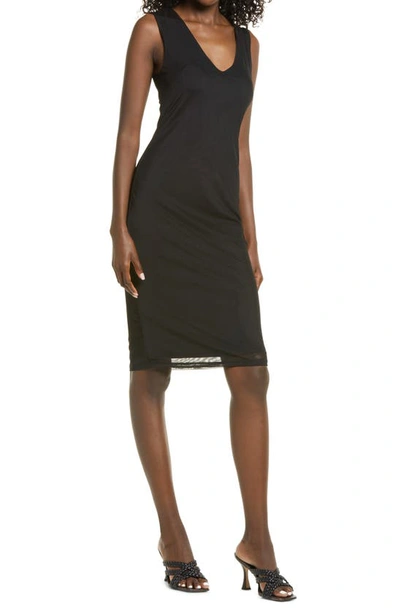 Afrm Ariana Sleeveless Dress In Noir