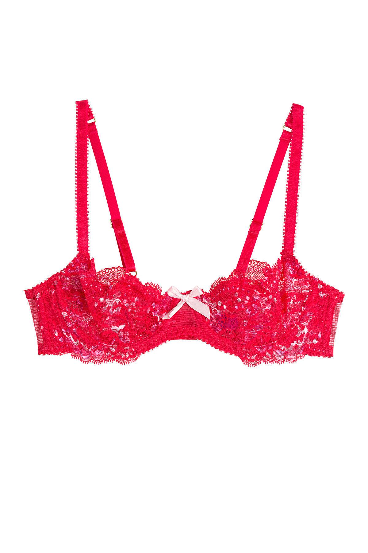 L'agent Adlina Non-padded Lace Bra In Red | ModeSens