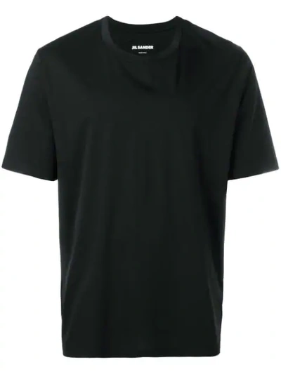 Jil Sander Round Neck T In Black