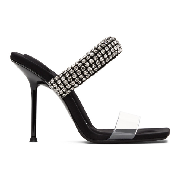 alexander wang black padded julie heeled sandals