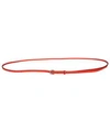 Acne Studios Acne Thin Leather Belt In Dusty Red