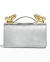 Sophia Webster Mariposa Mini Metallic Top-handle Bag In Silver