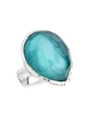 Ippolita Sterling Silver Wonderland Color Backed Mother Of Pearl & Quartz Double Statement Ring