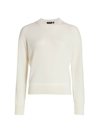 Theory Crewneck Cashmere Sweater In Ivory