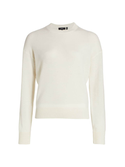 Theory Crewneck Cashmere Jumper In Ivory