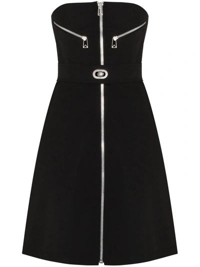 Bottega Veneta Strapless Belted Minidress In Black