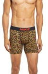 Nike Dri-fit Essential Micro Boxer Briefs In Leopard Print/ Black